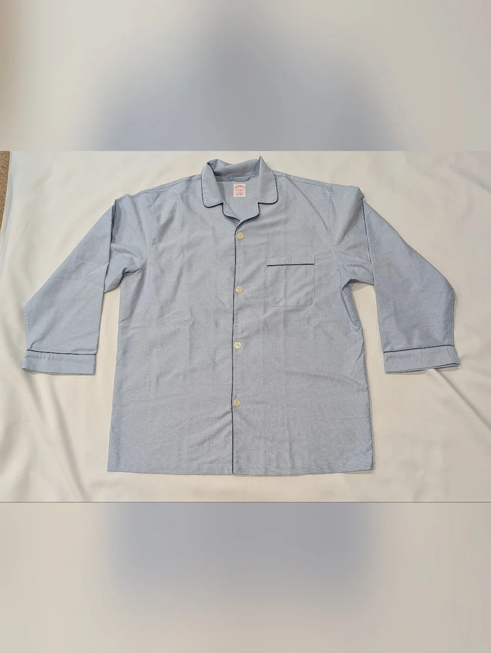 NWOT Brooks Brothers Men's Cotton Broadcloth Long sleeve Tattersall Pajama Top L